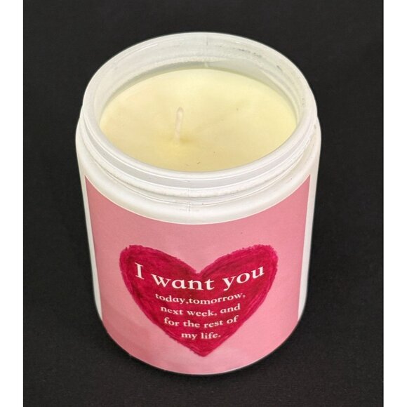 Natural soy handmade vegan lavender scented candle love red heart single wick - Picture 2 of 6